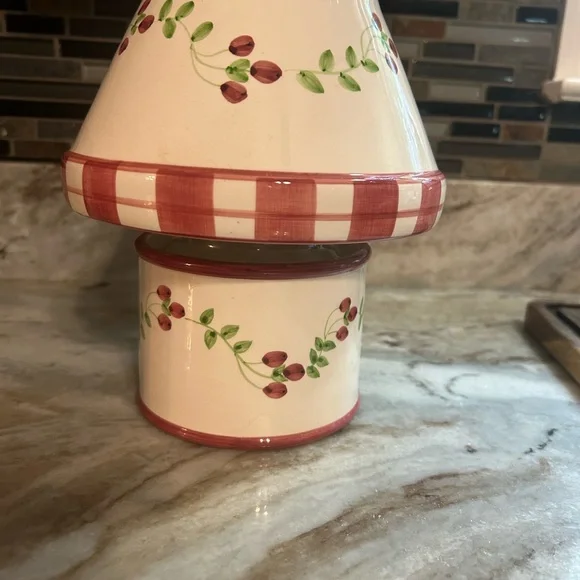 Yankee candle holder with topper. - Picture 10 of 10